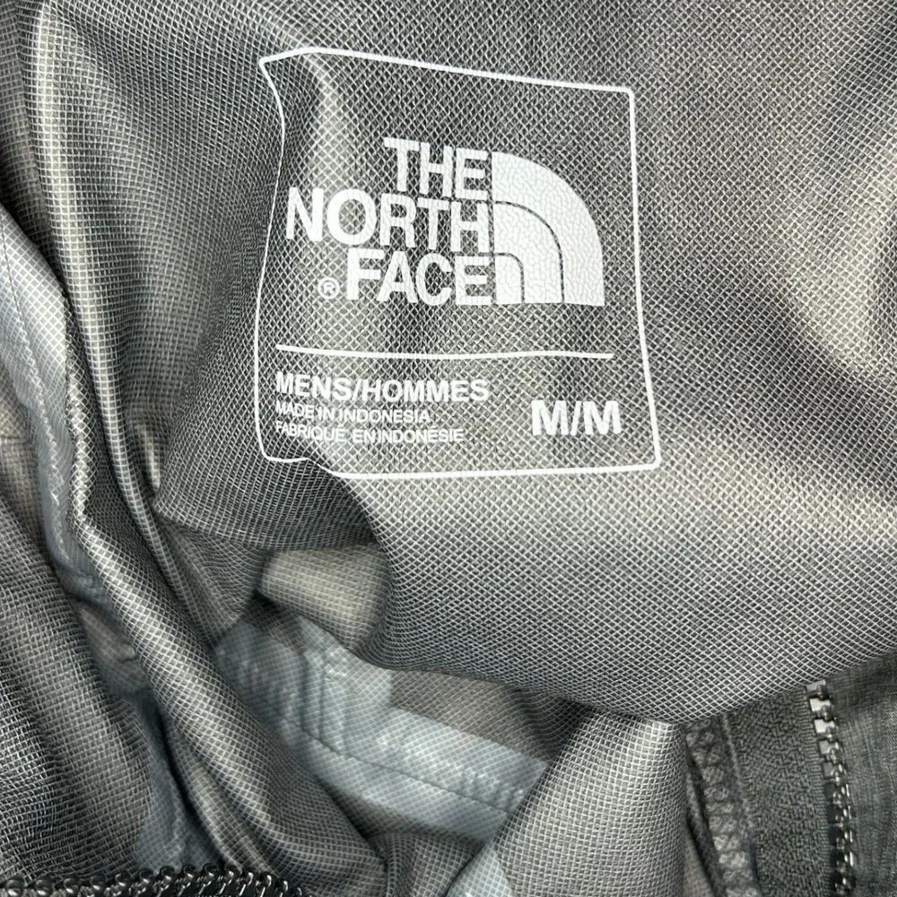 The North‎ Face Men's Medium Charcoal Full Zip Hooded Jacket Microfiber Stretch